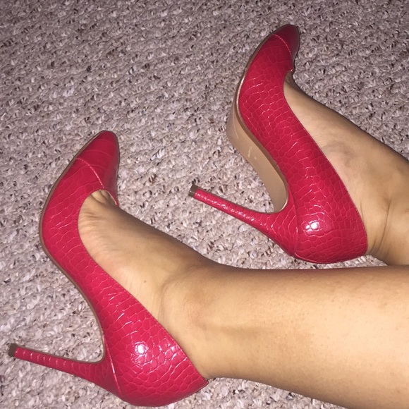 Mango red snake style heels 👠 - Picture 6 of 6